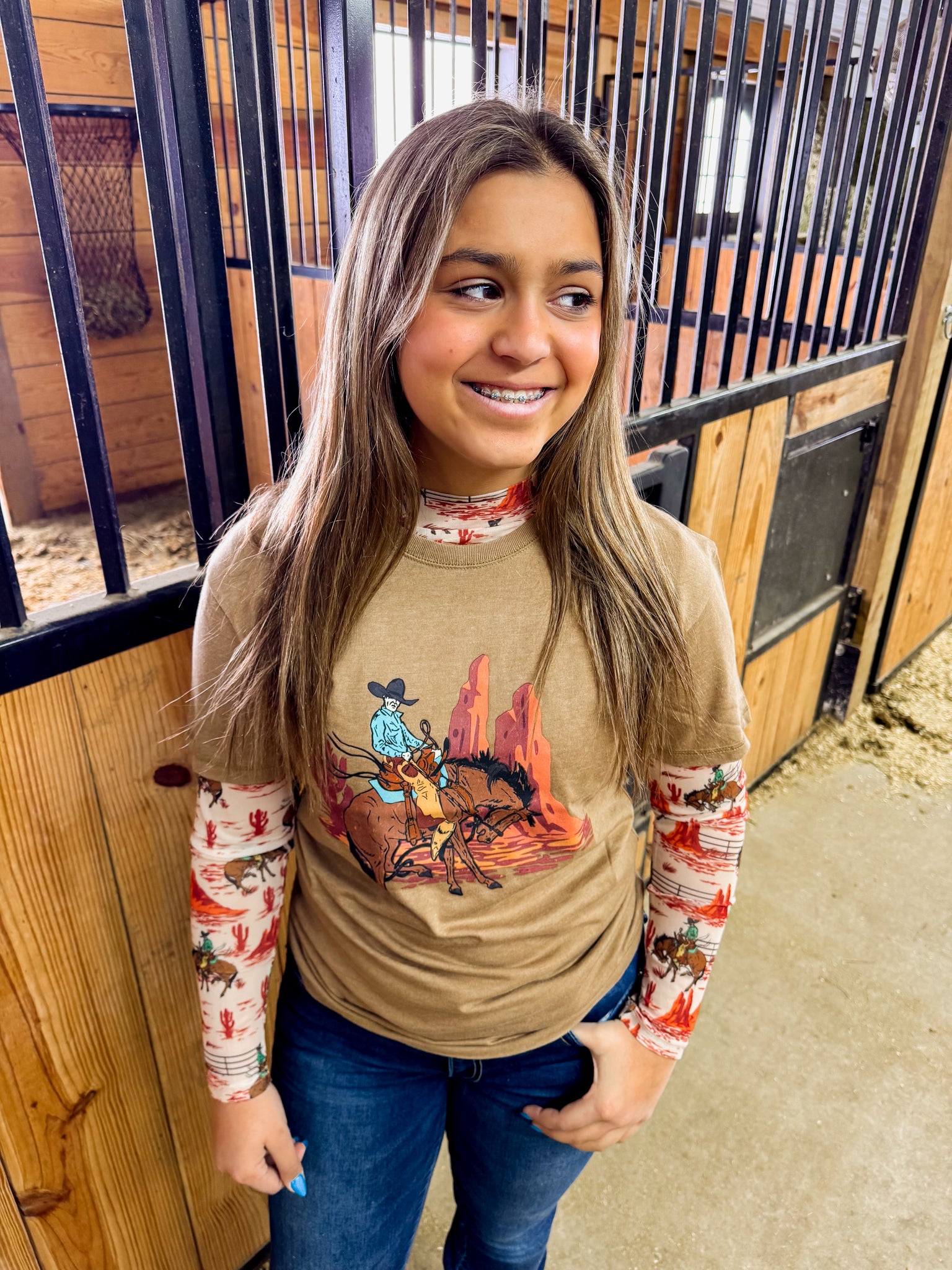 Golden Rodeo Mesh Top – CJ+Co
